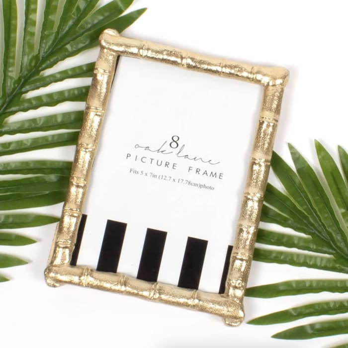 Gold Bamboo Picture Frame – Fits 5 x 7 Photo