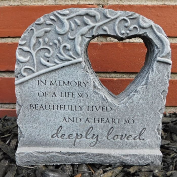 Deeply Loved Heart Cutout Standup Stone