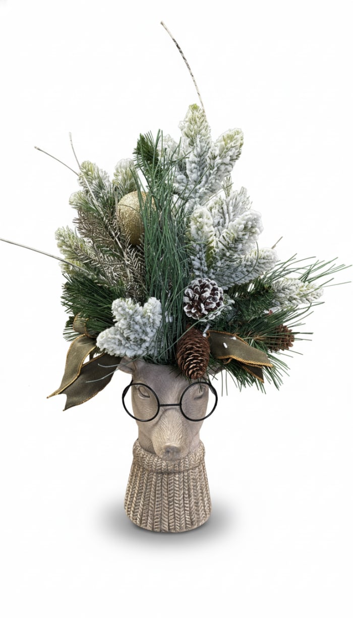 Professor Prancer's Silk Winter Arrangement