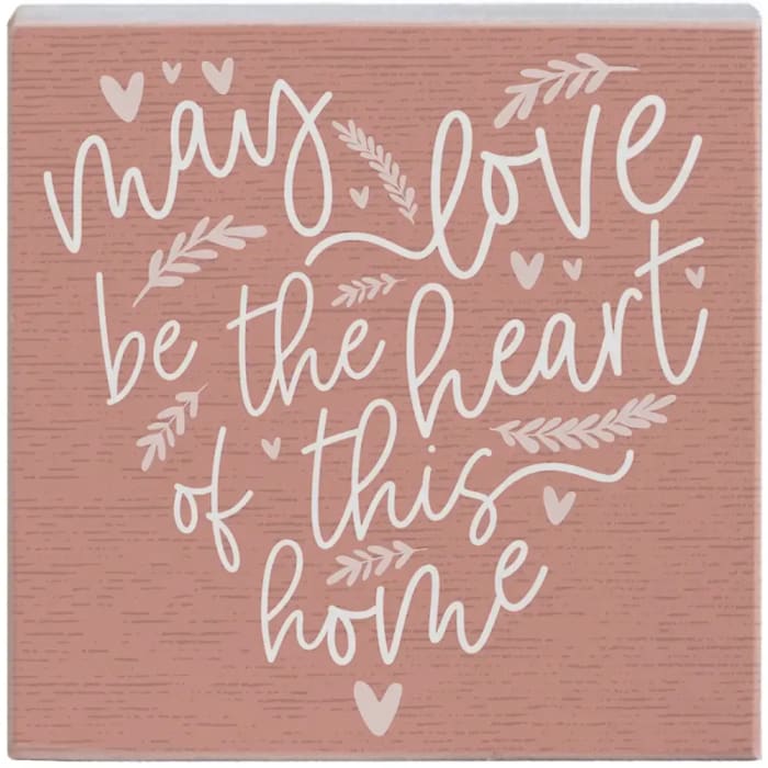 May Love Heart Pink - Small Talk Square