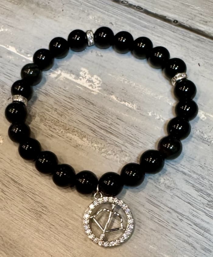 Sagitarius Obsidian Bracelet