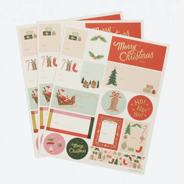 Pack of 3 Deck the Halls Stickers & Labels