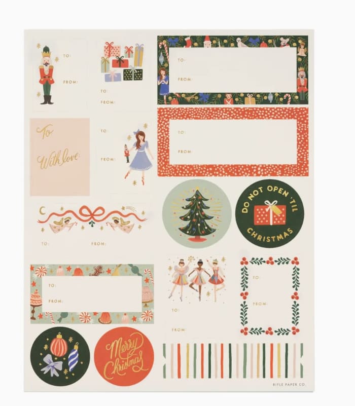 Pack of 3 Nutcracker Stickers & Labels