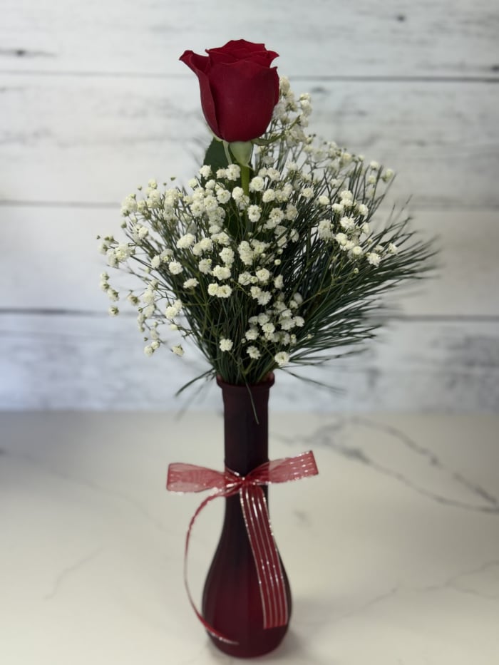 Christmas Single Rose Vase