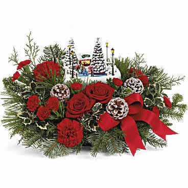 Thomas Kinkade's "Oh What Fun" Keepsake Arrangement
