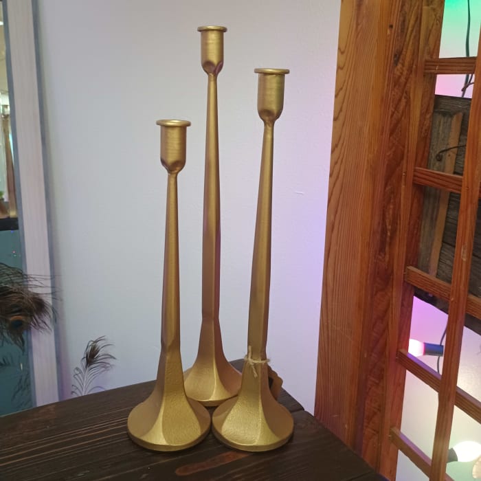 Metal Candle Holders (set of 3)