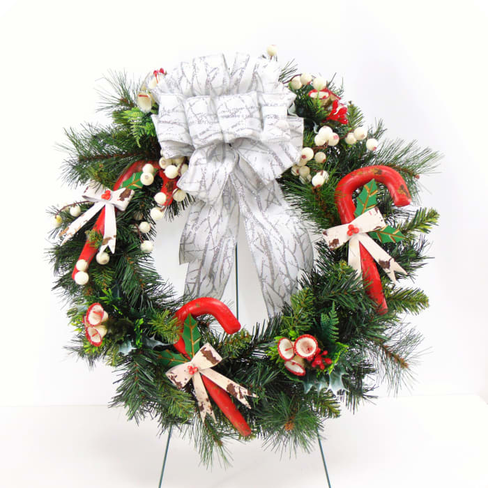 Everlasting Candy Cane Wreath
