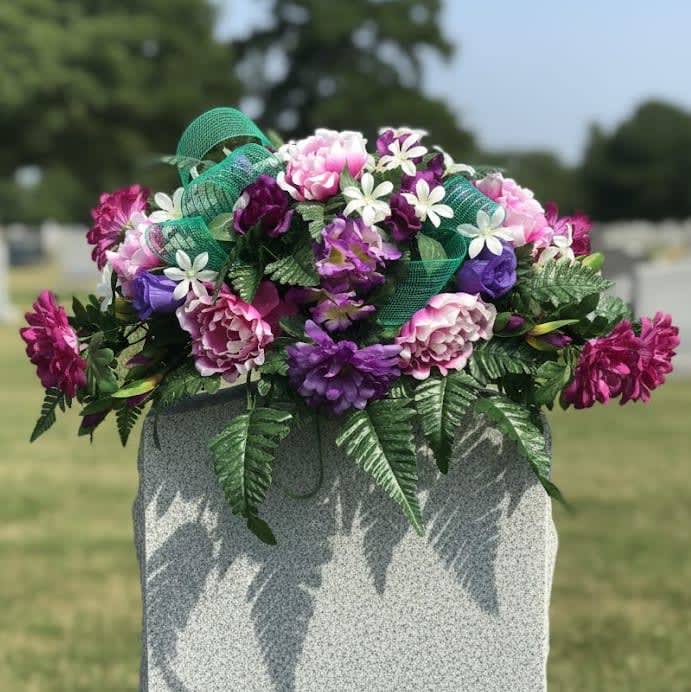Cemetery Silk (Artificial) Headstone Spray