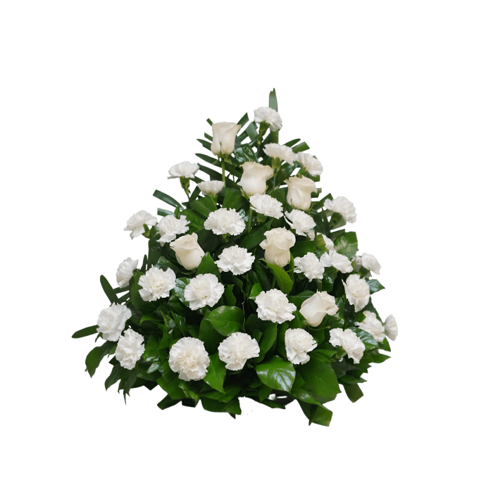 AF-24 Arreglo funeral de rosas y claveles