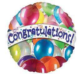 Congratulations balloons