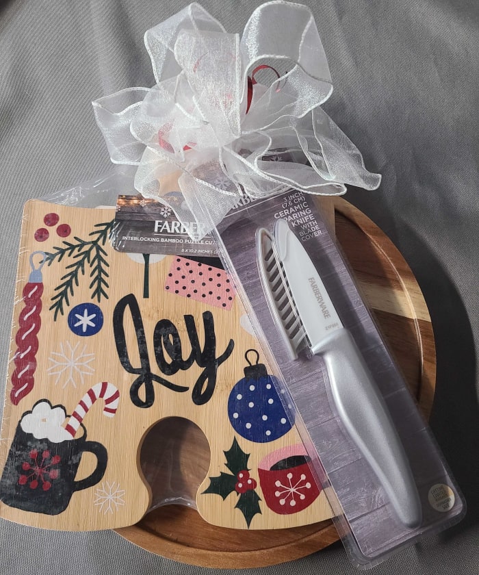 Cutting Board and Knife