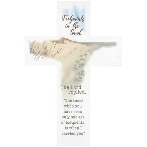 Footprints Wall Cross