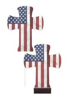 American Flag Pedestal Cross