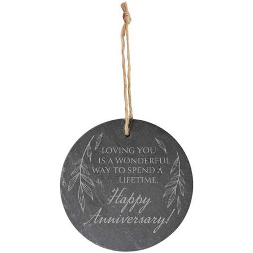 Happy Anniversary Slate Ornament