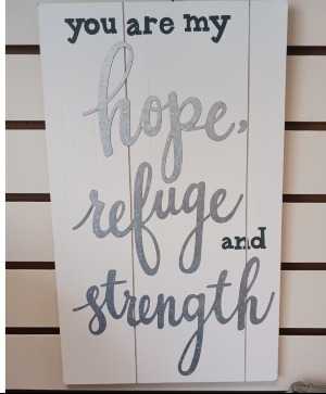 Hope, Refuge and Strength Wall Decor