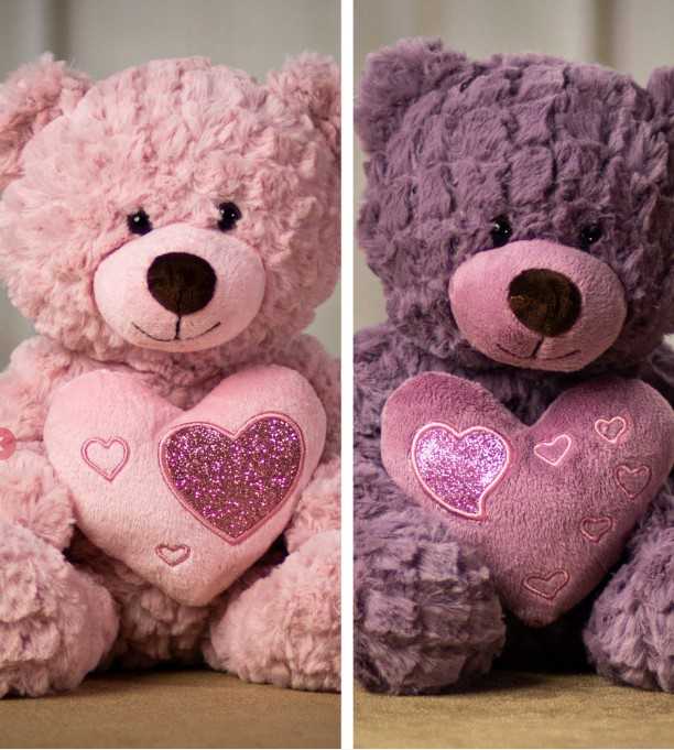 10" Rose or Violet Bear