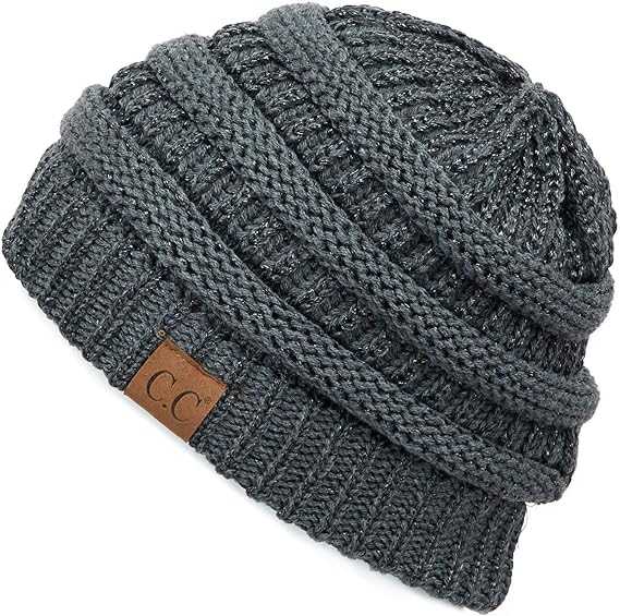 grey Ponytail Beanie