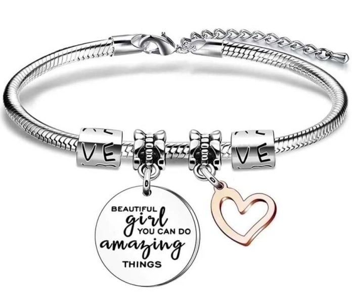 Beautiful Girl you can do amazing things braclet