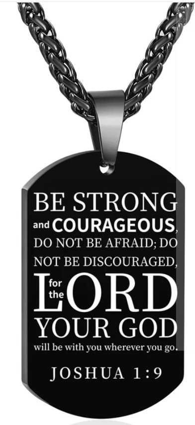 Be Strong Dog Tag Necklace