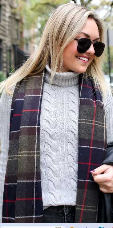 Black Plaid Scarf
