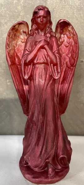 Burgundy Resin Angel Plant pick