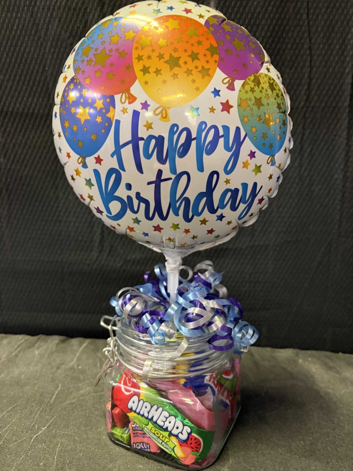Happy Birthday Candy Jar with Balloon