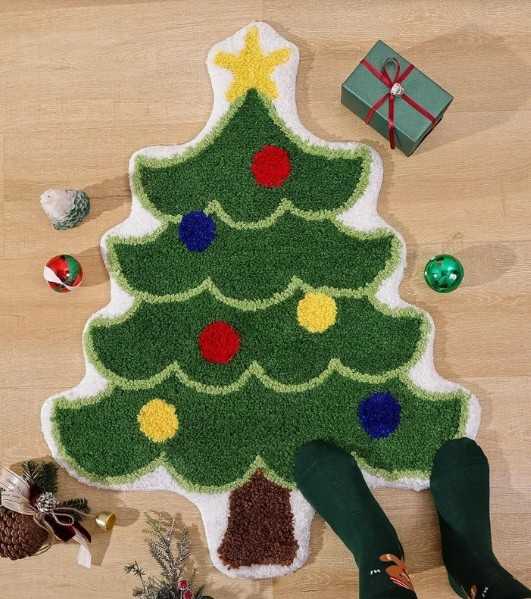 Christmas Tree with Lights Rug