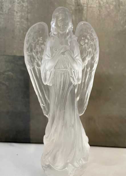 Clear Resin Angel Plant pick