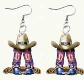 Cowboy boot earrings