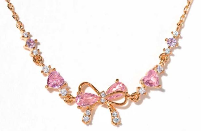 Cute Bowknot Heart Braclet - Rose Gold