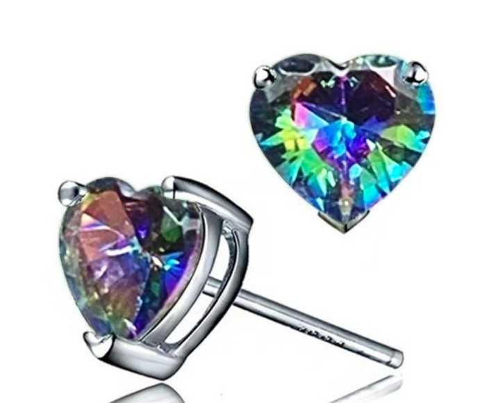 Fashion Heart-shaped Multi Color Earrings