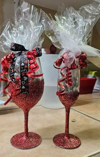 Glitter Candy Wine Glass