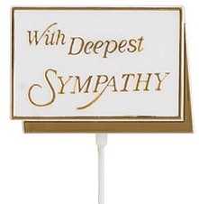 Gold With Deepest Sympathy Pick