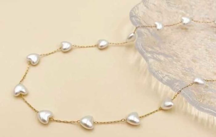Heart Shape Pearl Necklace