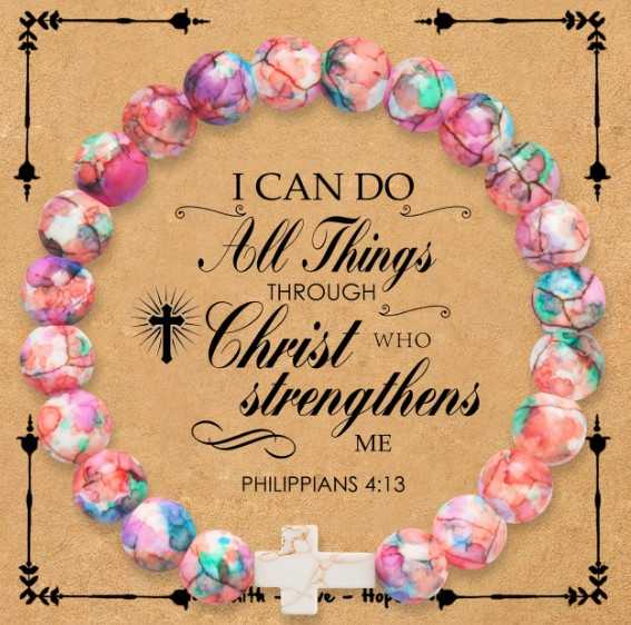 I can do all things Bracelet Pink