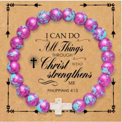 I can do all things Bracelet Purple