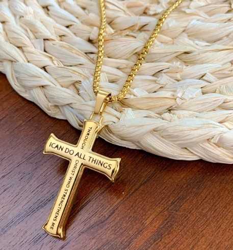 I can Do anything Necklace Gold