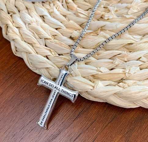 I can Do anything Necklace Silver