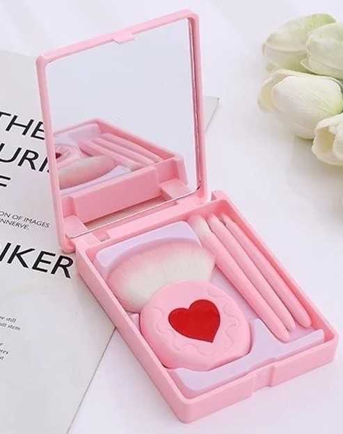 Light Pink Compact with Brush Set