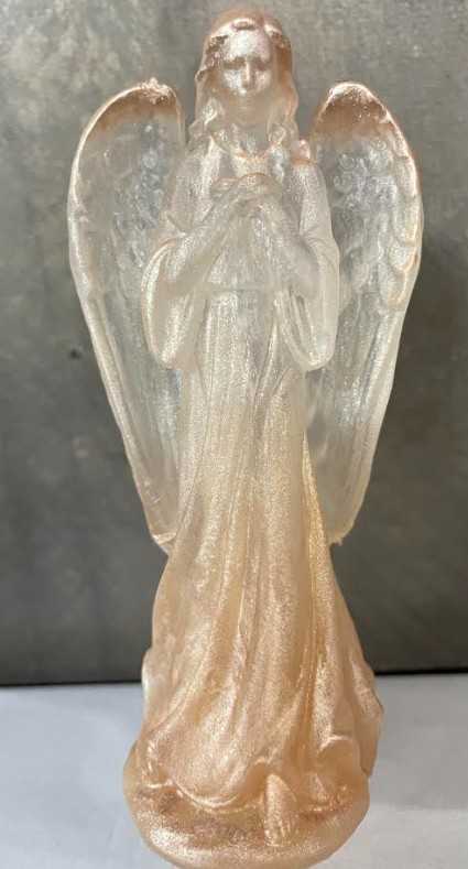 Rose Gold Resin Angel Plant pick