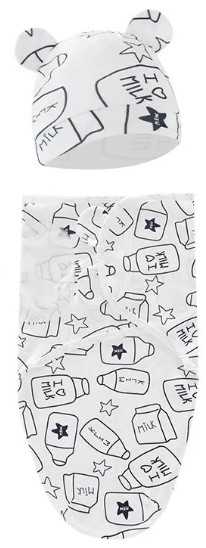 Sleep Sack with Hat White Milk bottle