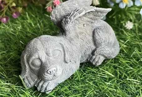 Winged Dog Angel Statue