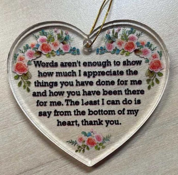 Words arent enough - Thank You Ornament