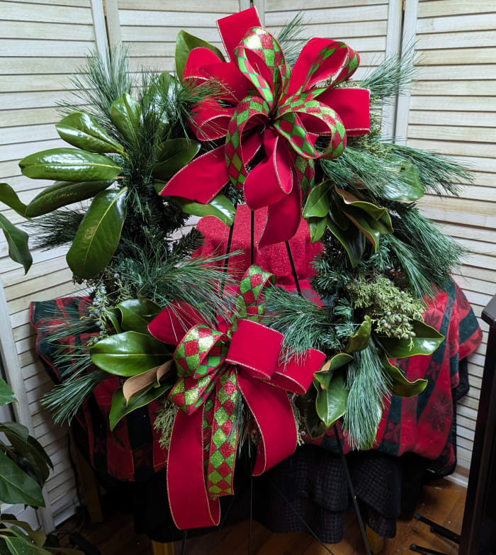 Beautiful Cemetery with Fresh Greens On a Stand