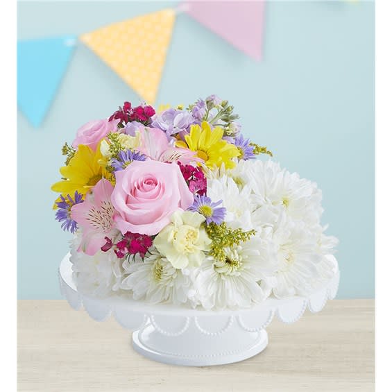 Birthday Wishes Flower Cake® Cheerful Cascade(Tm)