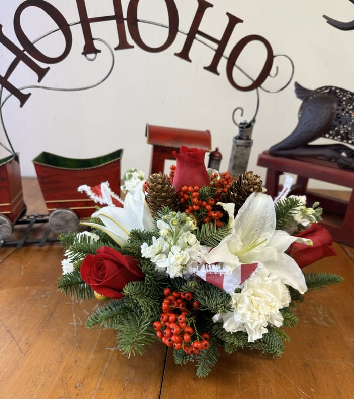 christmas round and low