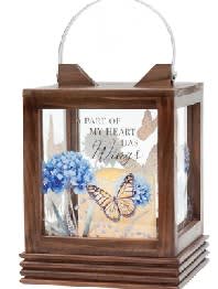 Wood "Heart has Wings" Lantern