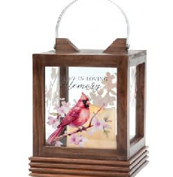 Wood "In loving Memory" Lantern