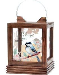Wood "In our Hearts" Lantern