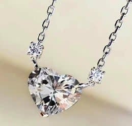 Silver Heart with Studs